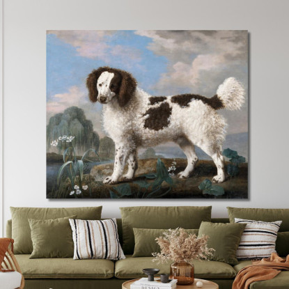 Norfolk Marrone E Bianco O Water Spaniel 1778 George Stubbs gst10 quadro stampato su tela