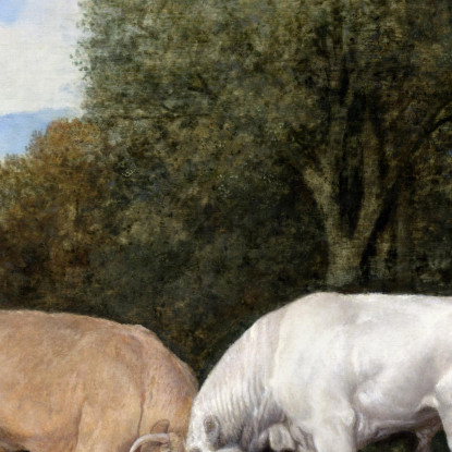 Tori Che Combattono 1786 George Stubbs gst11 quadro stampato su tela