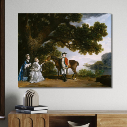 Il Capitano Samuel Sharpe Pocklington Con Sua Moglie Pleasance George Stubbs gst12 quadro stampato su tela