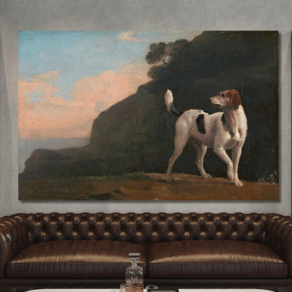 Foxhound George Stubbs gst16 quadro stampato su tela