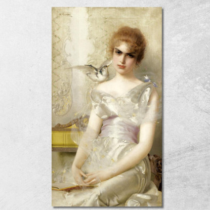 Ritratto Di Giovane Donna Vittorio Matteo Corcos vmc21 quadro stampato su tela