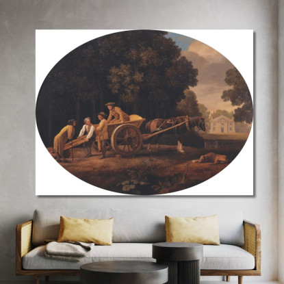 Lavoratori George Stubbs gst25 quadro stampato su tela