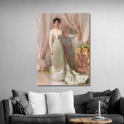 Portrait Der Prinzessin Evelyne Colonna Di Stigliano Vittorio Matteo Corcos vmc22 quadro stampato su tela