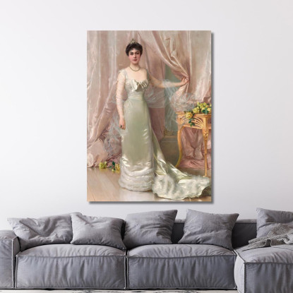 Portrait Der Prinzessin Evelyne Colonna Di Stigliano Vittorio Matteo Corcos vmc22 quadro stampato su tela