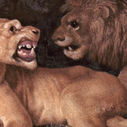 Leone E Leonessa George Stubbs gst26 quadro stampato su tela