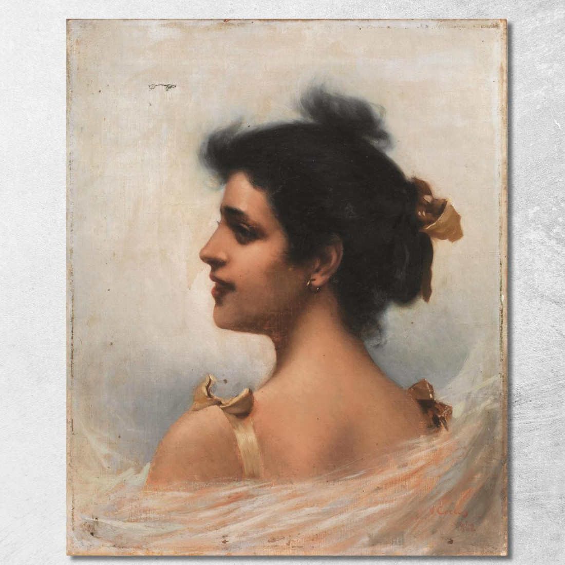 Ritratto Di Giovane Signora Vittorio Matteo Corcos vmc32 quadro stampato su tela Ritratto Di Giovane Signora Vittorio Matteo Corcos vmc32 quadro stampato su tela