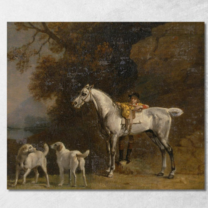 Studi Per O Dopo Il Terzo Duca Di Richmond Con Charleton Hunt George Stubbs gst38 quadro stampato su tela