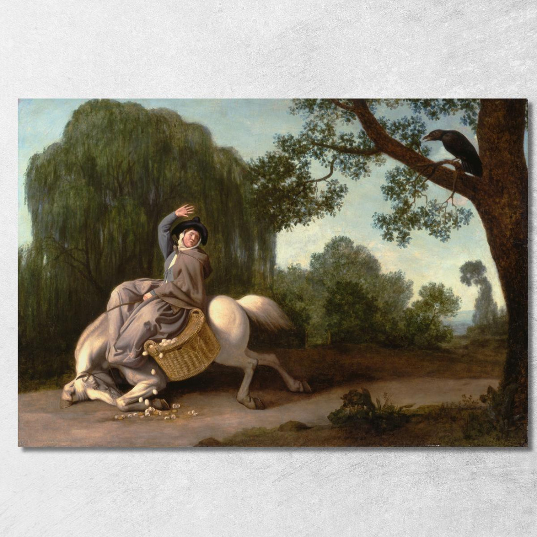 La Moglie Del Contadino E Il Corvo George Stubbs gst40 quadro stampato su tela La Moglie Del Contadino E Il Corvo George Stubbs gst40 quadro stampato su tela
