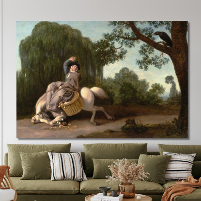 La Moglie Del Contadino E Il Corvo George Stubbs gst40 quadro stampato su tela