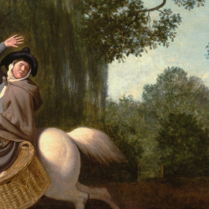 La Moglie Del Contadino E Il Corvo George Stubbs gst40 quadro stampato su tela