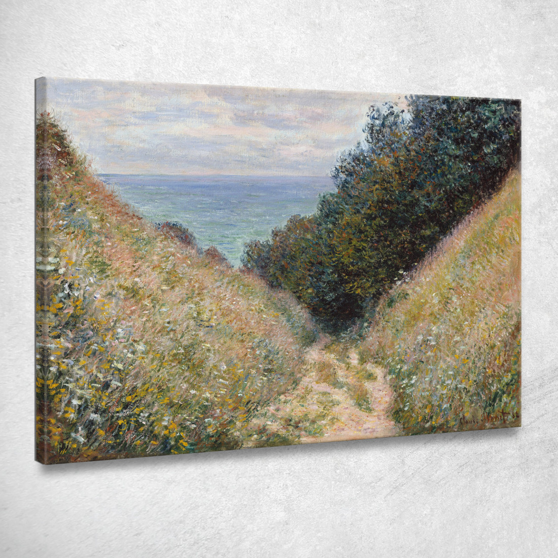 Strada A La Cavée Pourville Claude Monet mnt298 quadro stampato su tela Strada A La Cavée Pourville Claude Monet mnt298 quadro stampato su tela