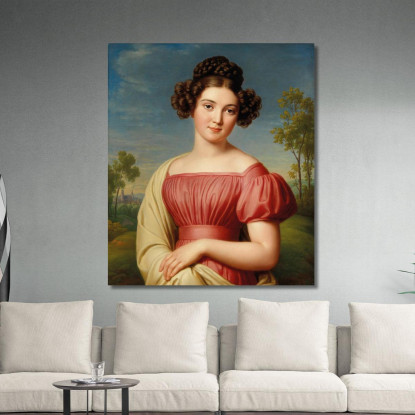 Giovane Donna Con Colomba Vittorio Matteo Corcos vmc40 quadro stampato su tela