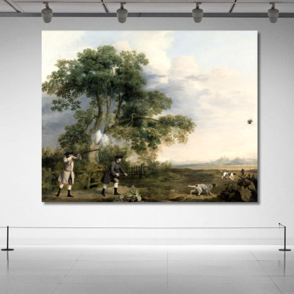 Due Signori Che Sparano George Stubbs gst50 quadro stampato su tela