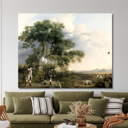 Due Signori Che Sparano George Stubbs gst50 quadro stampato su tela