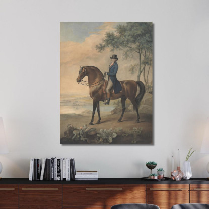 Warren Hastings Sul Suo Cavallo Arabo George Stubbs gst53 quadro stampato su tela