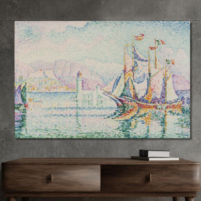 Antibes Mattina Paul Signac psn3 quadro stampato su tela