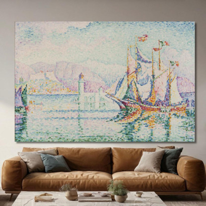 Antibes Mattina Paul Signac psn3 quadro stampato su tela