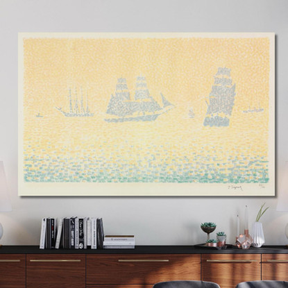 Barche Paul Signac psn14 quadro stampato su tela