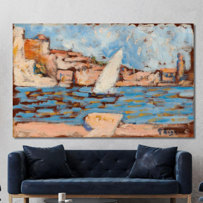 Collioure. La Tartana Paul Signac psn23 quadro stampato su tela