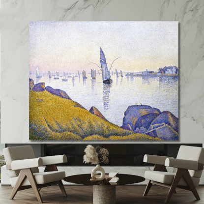 Serata Calma Concarneau Opus 220 Allegro Maestoso Paul Signac psn29 quadro stampato su tela