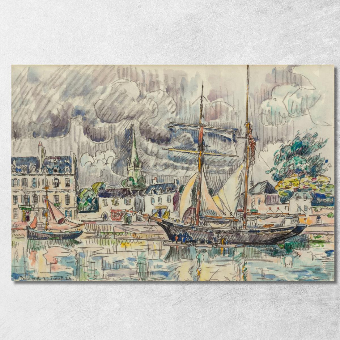 Il Porto Di Paimpol Paul Signac psn50 quadro stampato su tela Il Porto Di Paimpol Paul Signac psn50 quadro stampato su tela