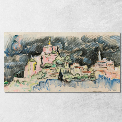 Cielo Tempestoso Di Le Puy-En-Velay Paul Signac psn51 quadro stampato su tela