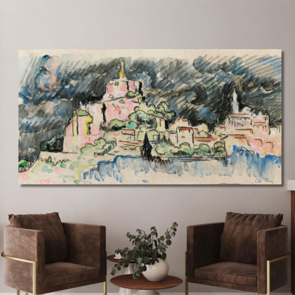 Cielo Tempestoso Di Le Puy-En-Velay Paul Signac psn51 quadro stampato su tela