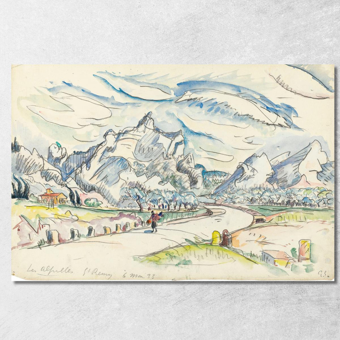 La Vista Delle Alpilles Da Saint-Rémy-De-Provence Paul Signac psn53 quadro stampato su tela La Vista Delle Alpilles Da Saint-Rémy-De-Provence Paul Signac psn53 quadro stampato su tela