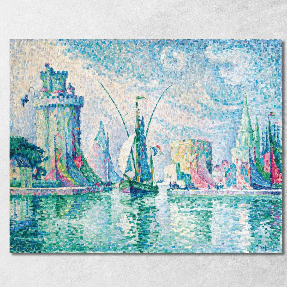 Le Torri Verdi La Rochelle Paul Signac psn60 quadro stampato su tela Le Torri Verdi La Rochelle Paul Signac psn60 quadro stampato su tela