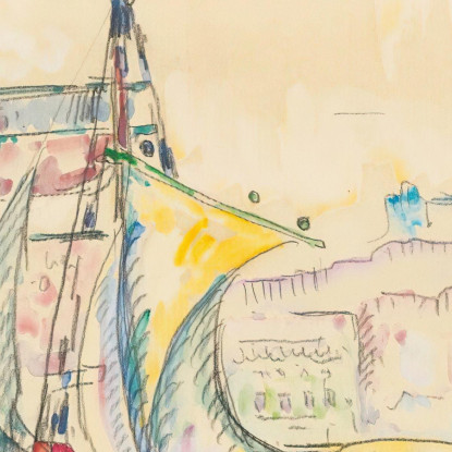 Marsiglia. Veliero Paul Signac psn62 quadro stampato su tela