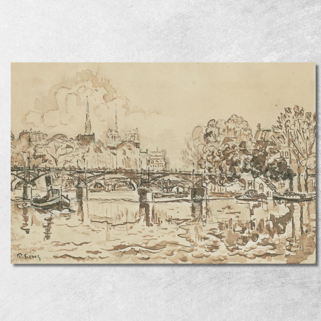 Parigi. La Porta Delle Arti Paul Signac psn77 quadro stampato su tela Parigi. La Porta Delle Arti Paul Signac psn77 quadro stampato su tela