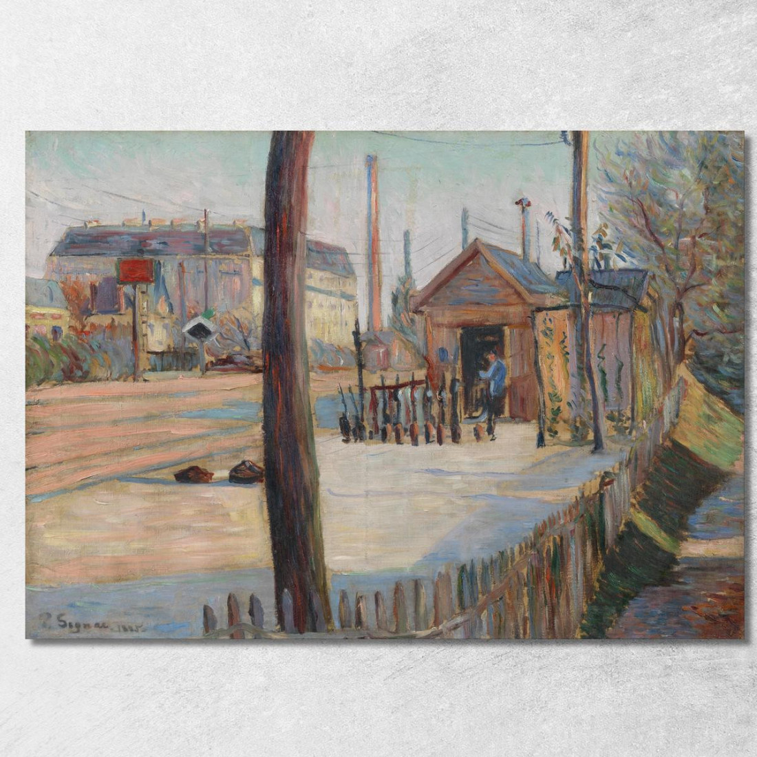 Nodo Ferroviario Vicino A Bois-Colombes Paul Signac psn87 quadro stampato su tela Nodo Ferroviario Vicino A Bois-Colombes Paul Signac psn87 quadro stampato su tela