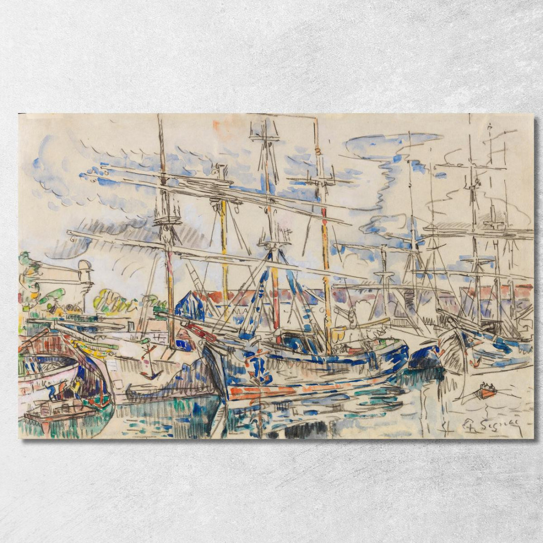 Saint-Malo Il Terranova Paul Signac psn93 quadro stampato su tela Saint-Malo Il Terranova Paul Signac psn93 quadro stampato su tela