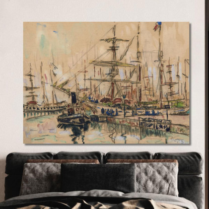 San Malò. Terreneuvas 2 Paul Signac psn94 quadro stampato su tela