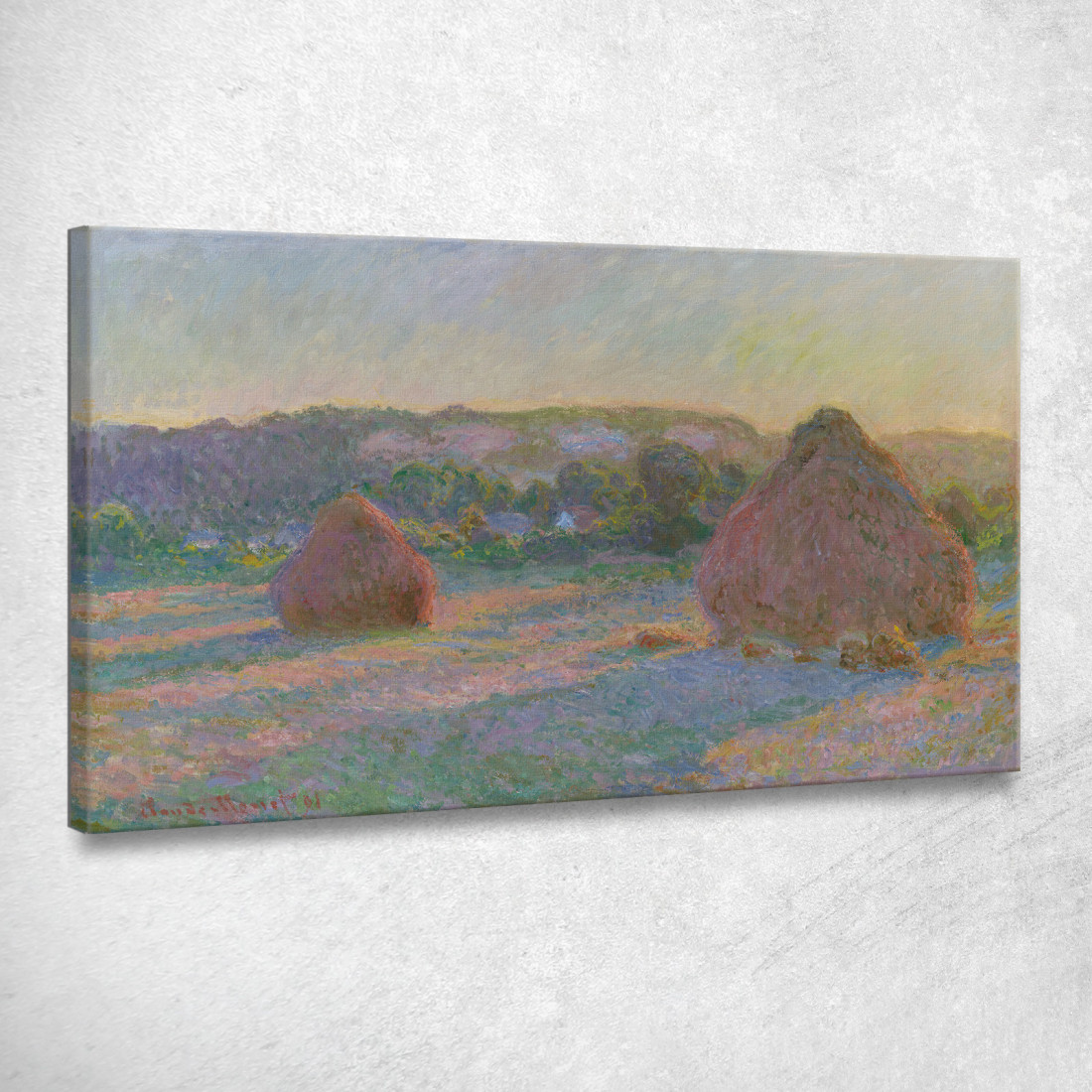 Pile Di Grano Fine Dell'Estate Claude Monet mnt312 quadro stampato su tela Pile Di Grano Fine Dell'Estate Claude Monet mnt312 quadro stampato su tela