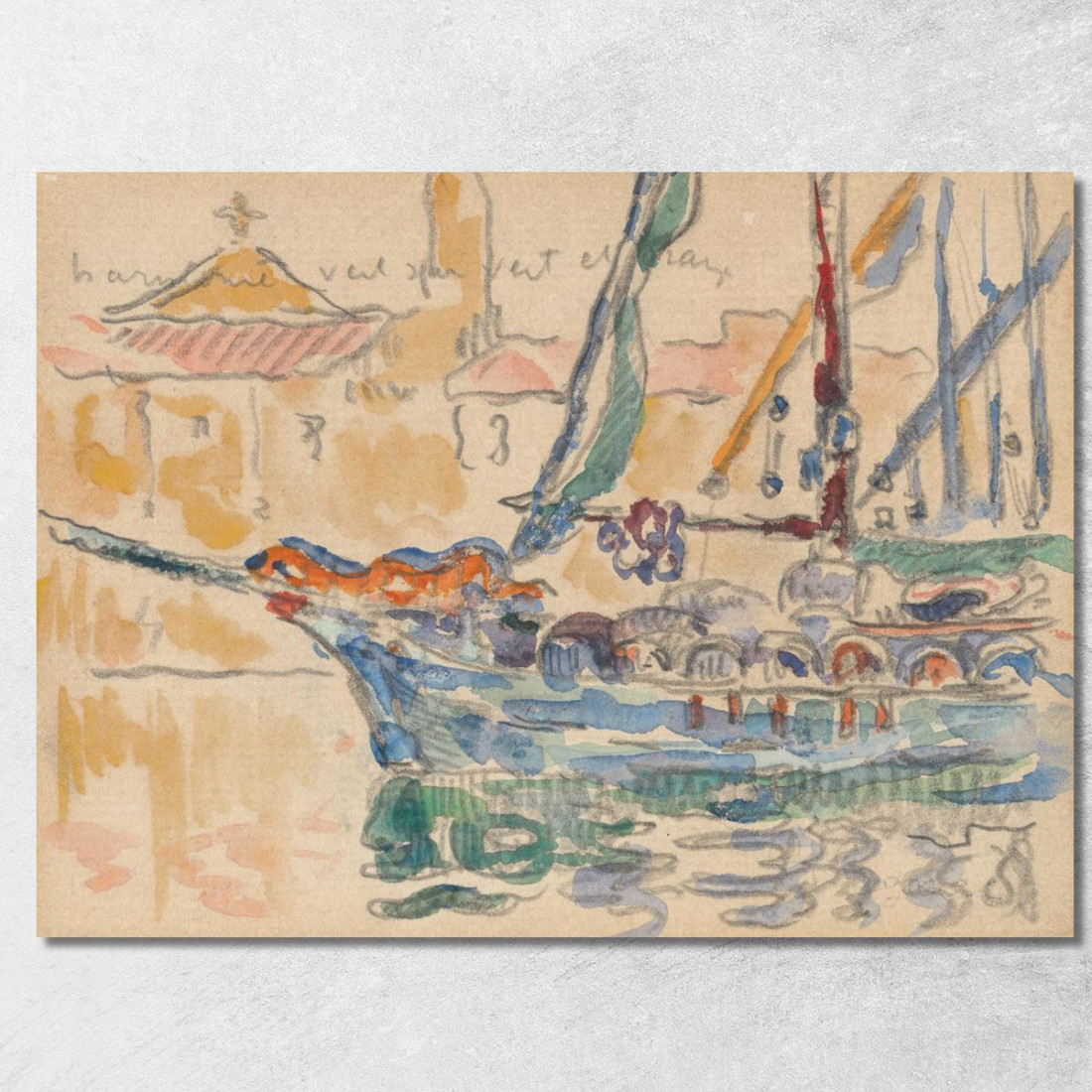 Saint Tropez. I Tartan Paul Signac psn103 quadro stampato su tela Saint Tropez. I Tartan Paul Signac psn103 quadro stampato su tela