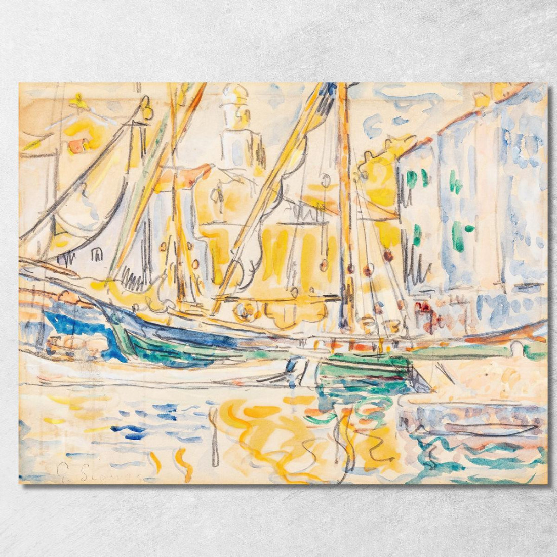 Saint Tropez Paul Signac psn104 quadro stampato su tela Saint Tropez Paul Signac psn104 quadro stampato su tela