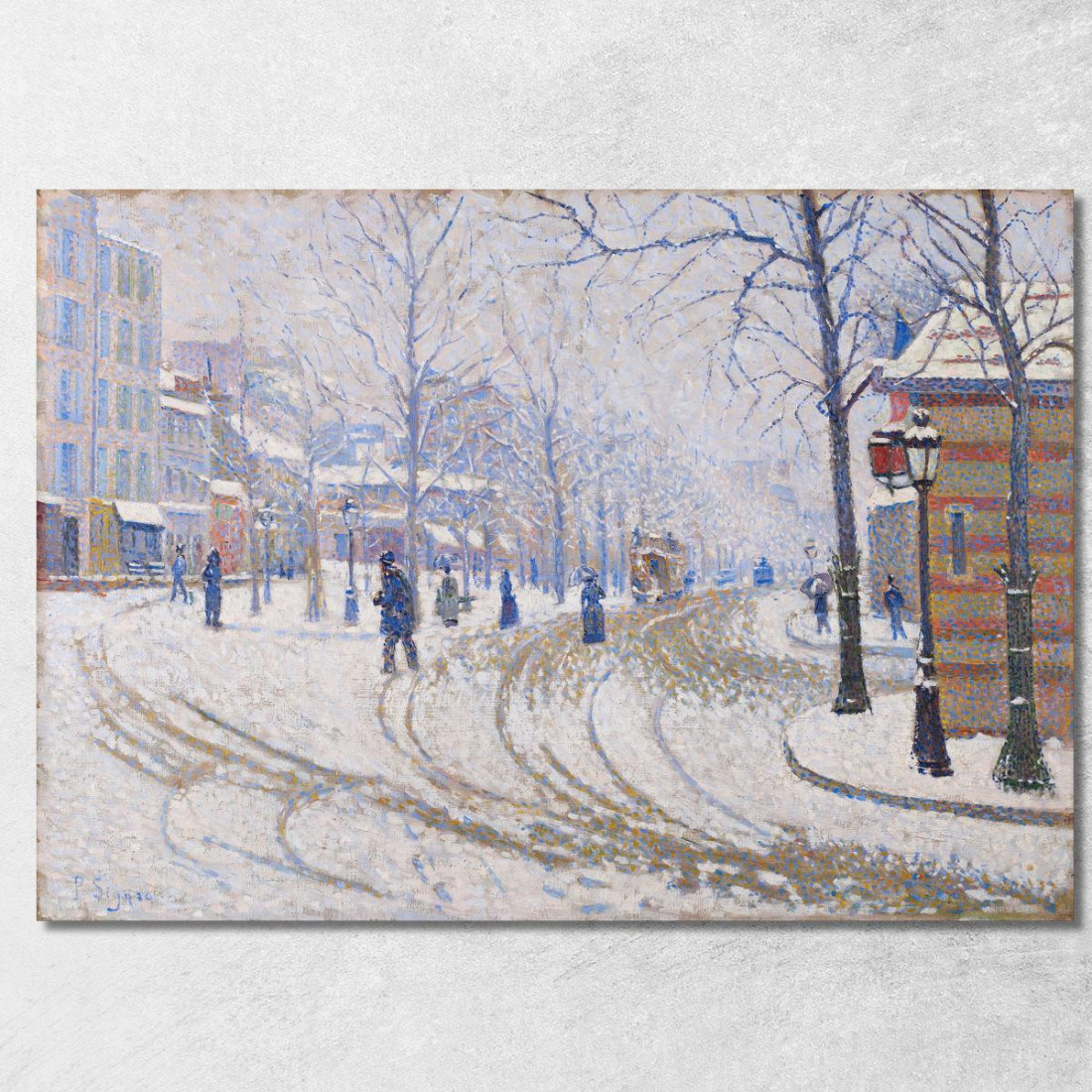 Neve Boulevard De Clichy Parigi Paul Signac psn106 quadro stampato su tela Neve Boulevard De Clichy Parigi Paul Signac psn106 quadro stampato su tela