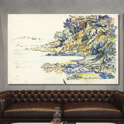 La Calanque Di Saint Tropez Paul Signac psn114 quadro stampato su tela