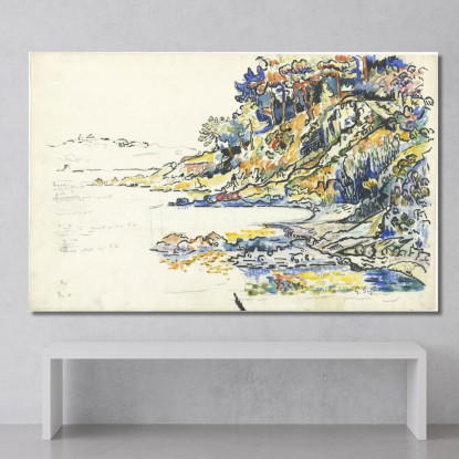 La Calanque Di Saint Tropez Paul Signac psn114 quadro stampato su tela