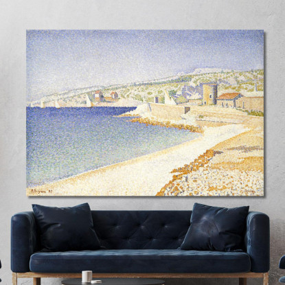 Il Molo Di Cassis Opus 198 1889 Paul Signac psn115 quadro stampato su tela