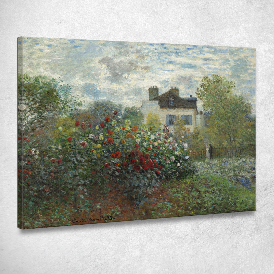 Il Giardino Dell Artista Ad Argenteuil Un Angolo Del Giardino Con Le Dalie Claude Monet mnt316 quadro stampato su tela Il Giardino Dell Artista Ad Argenteuil Un Angolo Del Giardino Con Le Dalie Claude Monet mnt316 quadro stampato su tela