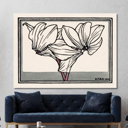 Ciclamino 2 Julie de Graag jdg10 quadro stampato su tela