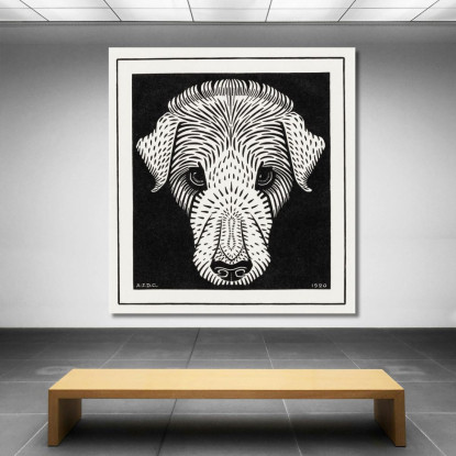 Testa Di Cane Julie de Graag jdg17 quadro stampato su tela