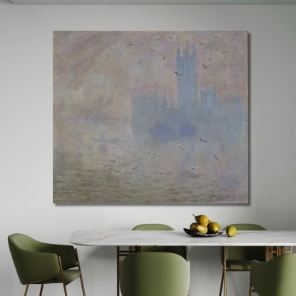 Le Camere Del Parlamento Gabbiani Claude Monet mnt323 quadro stampato su tela