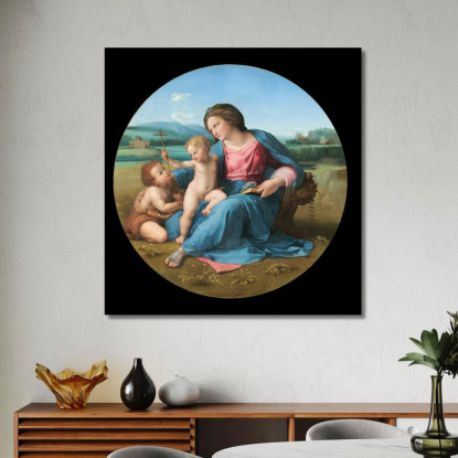 La Madonna Dell'Alba Raffaello Sanzio rph37 quadro stampato su tela