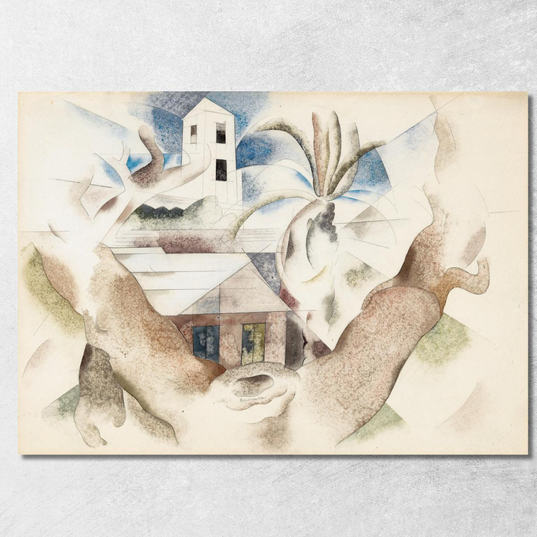 Bermuda N. 1 Albero E Casa Charles Demuth cdm2 quadro stampato su tela Bermuda N. 1 Albero E Casa Charles Demuth cdm2 quadro stampato su tela