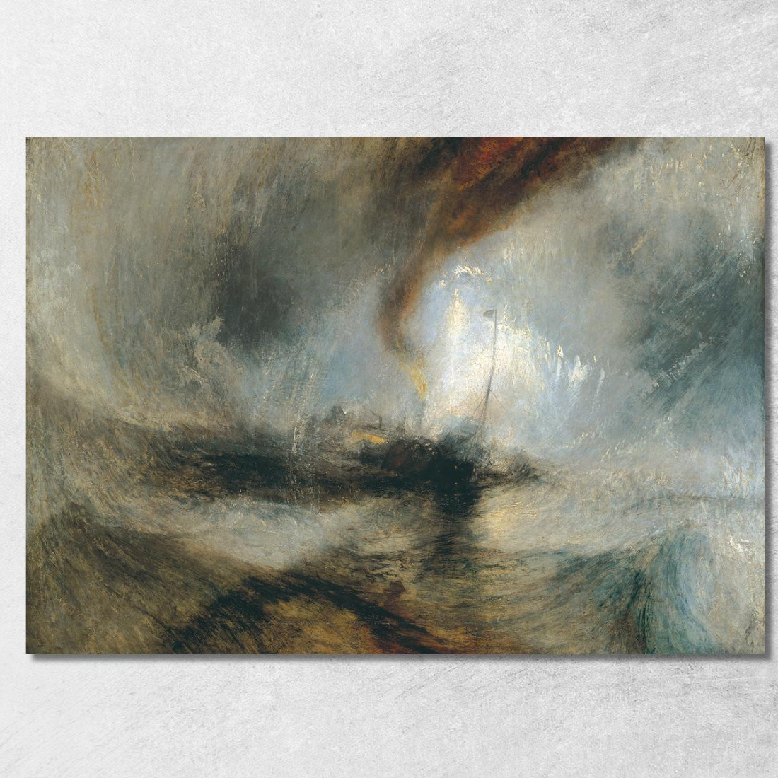 Battello A Vapore Con Tempesta Di Neve Al Largo Della Bocca Del Porto Joseph Mallord William Turner jwt8 quadro stampato su tela Battello A Vapore Con Tempesta Di Neve Al Largo Della Bocca Del Porto Joseph Mallord William Turner jwt8 quadro stampato su tela