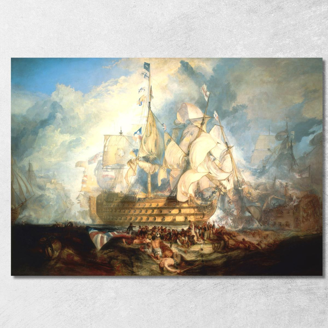 La Battaglia Di Trafalgar Joseph Mallord William Turner jwt10 quadro stampato su tela La Battaglia Di Trafalgar Joseph Mallord William Turner jwt10 quadro stampato su tela