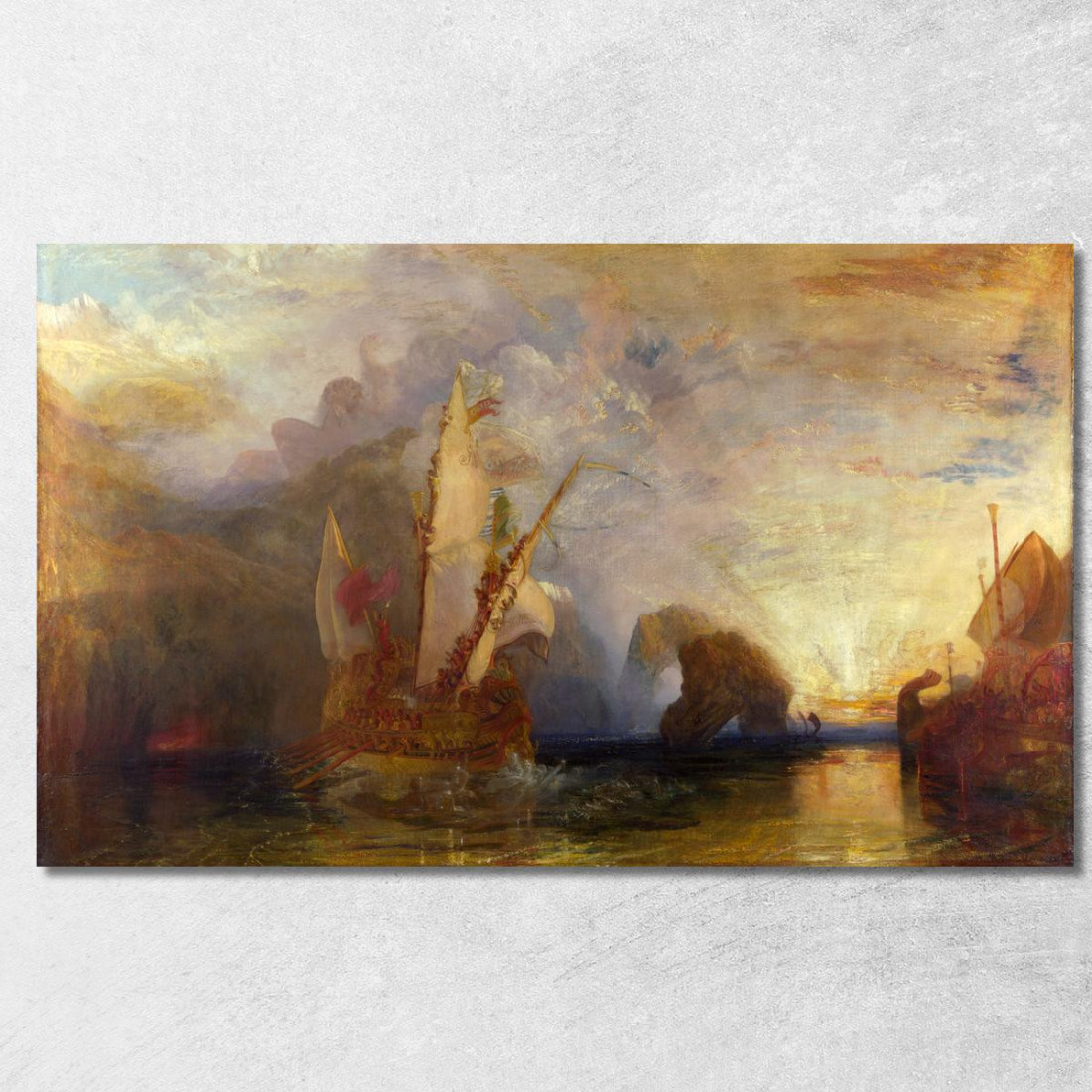 Ulisse Deride Polifemo Joseph Mallord William Turner jwt15 quadro stampato su tela Ulisse Deride Polifemo Joseph Mallord William Turner jwt15 quadro stampato su tela